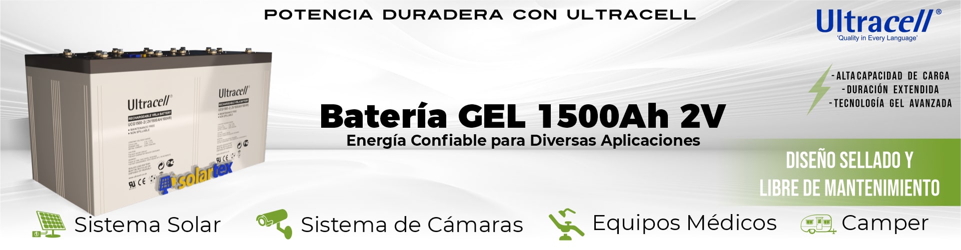 Batería GEL 1500Ah 2V Ultracell