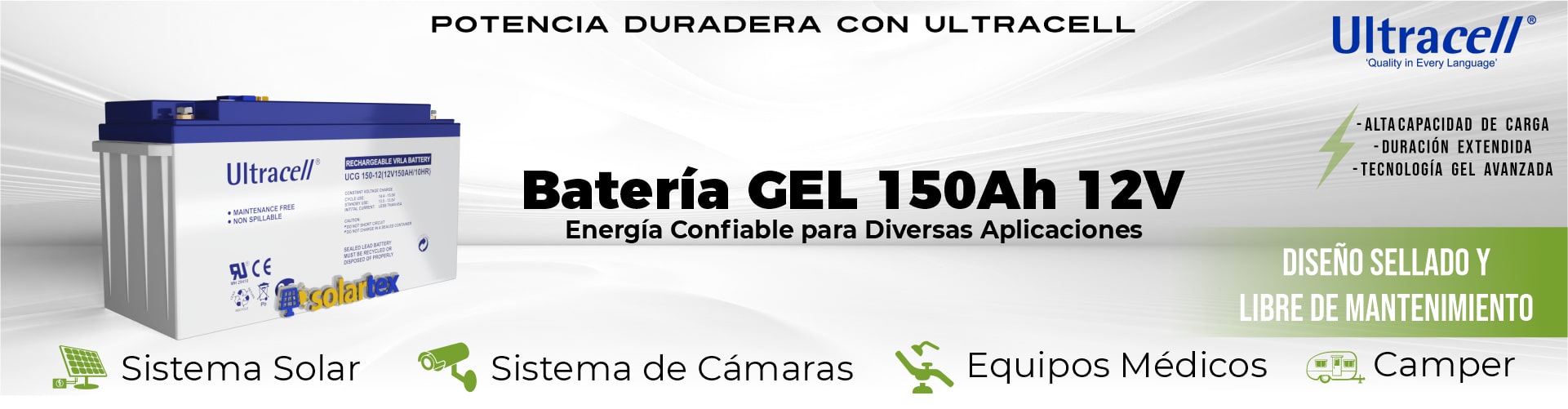 batería gel 150ah 12v ultracell