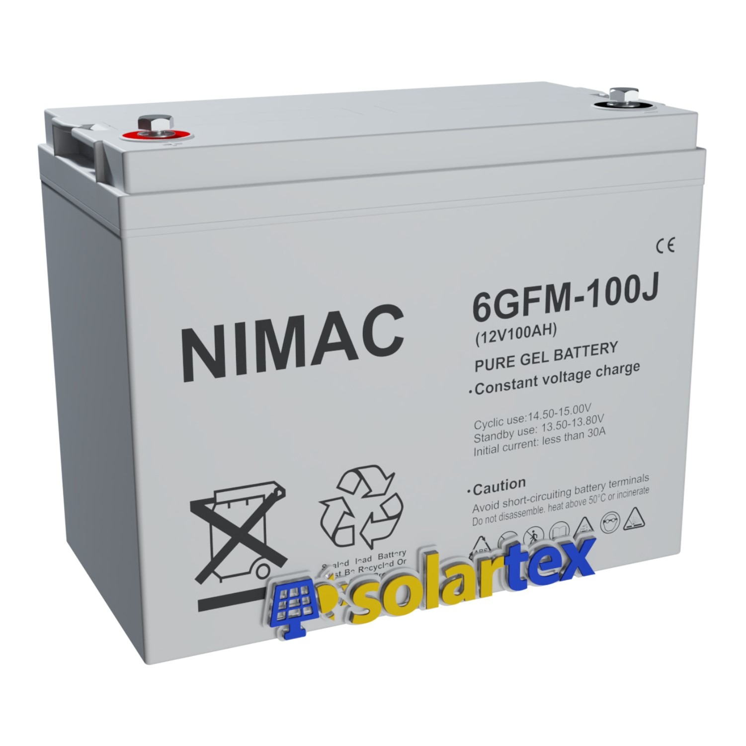 Batería AGM 100Ah 12V Ultracell - Solartex Chile
