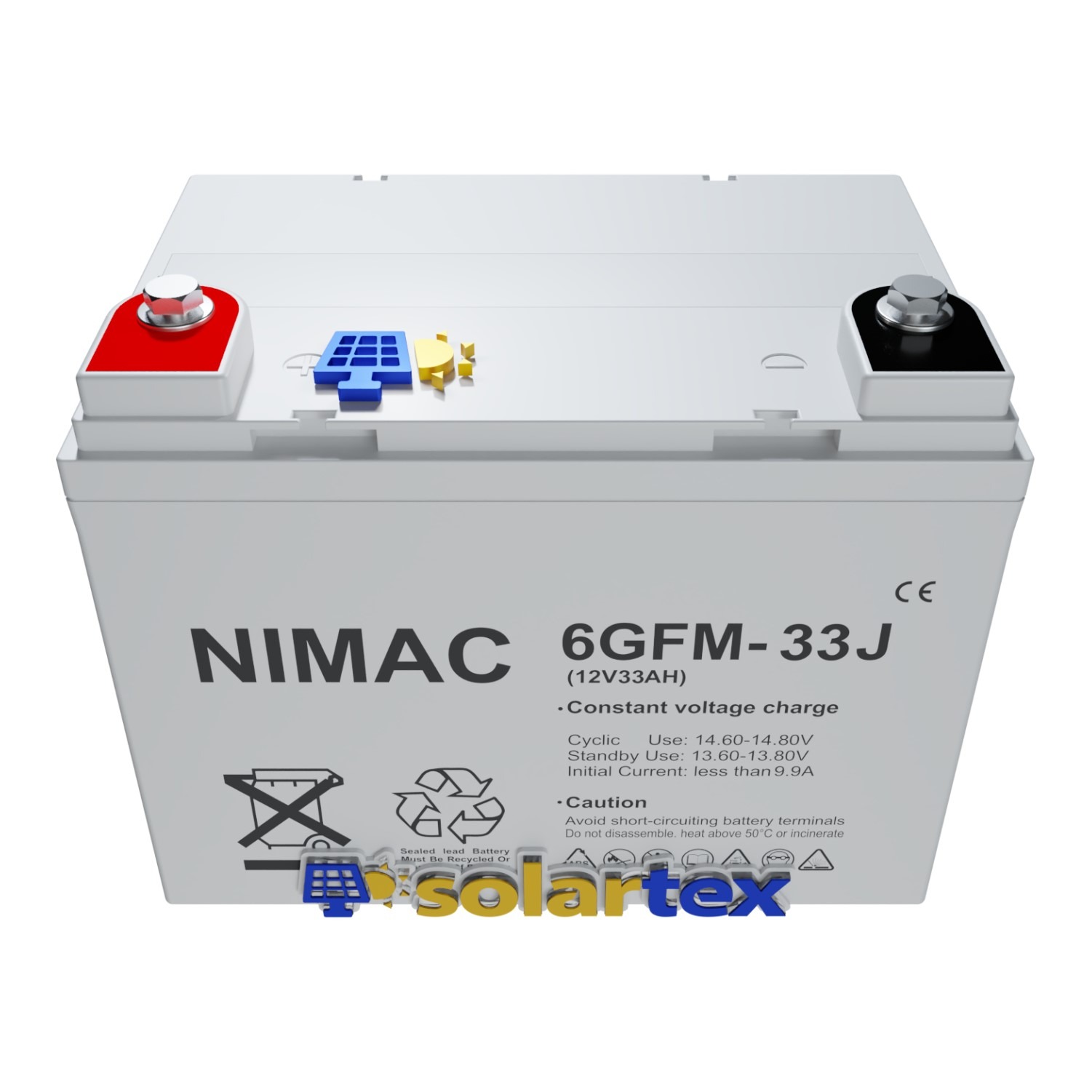 Batería de GEL 33Ah 12V Nimac - Solartex Chile