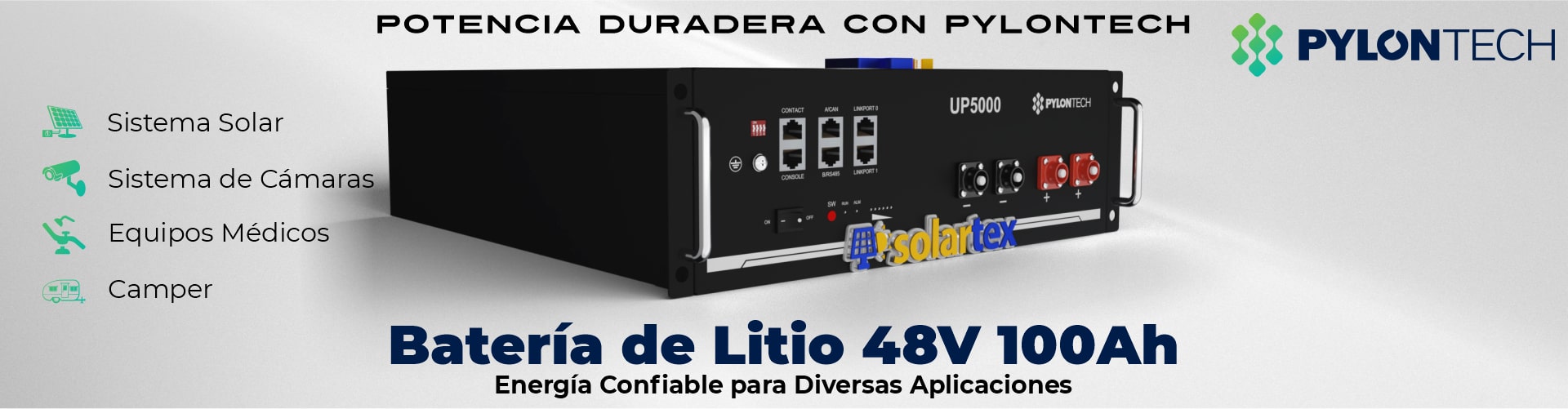 Batería de Litio 100Ah 48V Pylontech UP5000