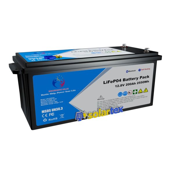 Batería de litio 200ah 12.8V Lifepo4 Morningsun Solar