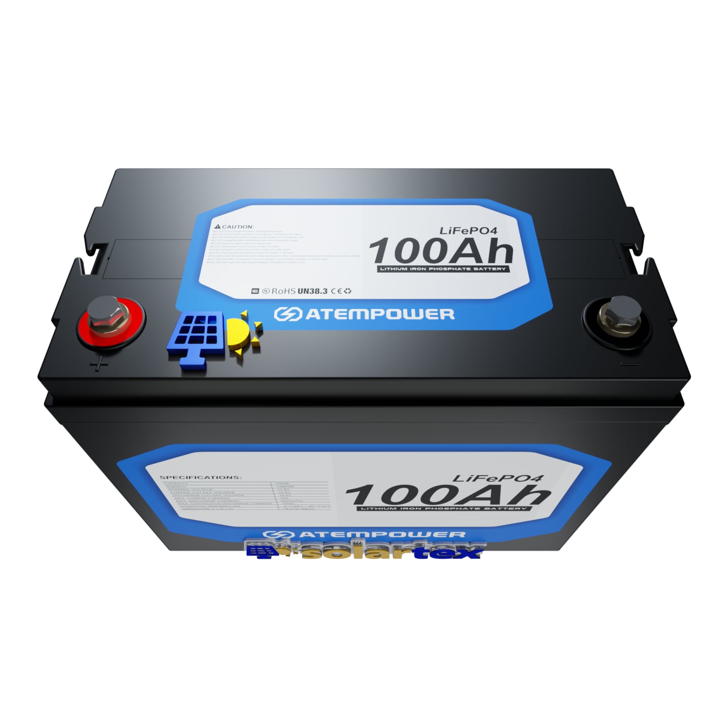 Batería de litio 100Ah 12.8V Lifepo4 ATEM POWER