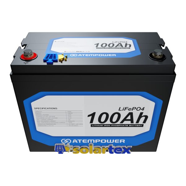 Batería de litio 100Ah 12.8V Lifepo4 ATEM POWER